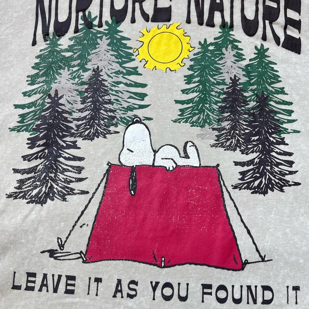 PEANUTS Hybrid Apparel Gray Graphic Tee - Picture 5 of 5